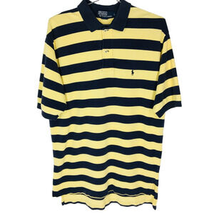 Polo Ralph Lauren Mens Short Sleeve 100% Cotton Polo Shirt Striped (L)